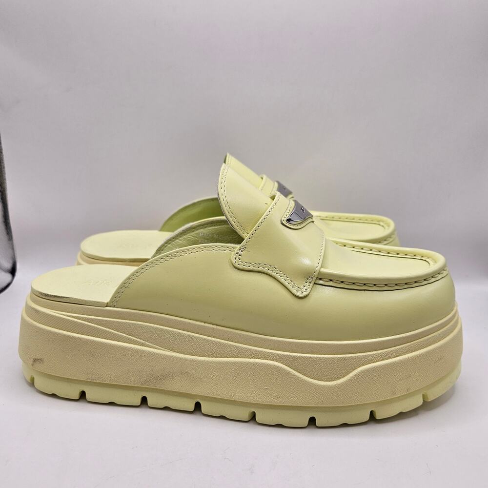 NIKE AIR JORDAN WOMEN'S 9 CHUNKY PLATFORM MULE SLIP ON LUMINOUS GREEN NWOB - Picture 4 of 7